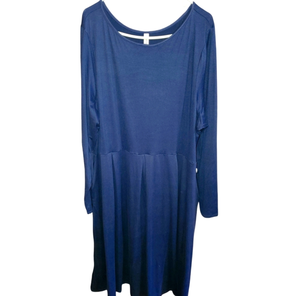 24seven Navy Long Sleeve Dress 3XL